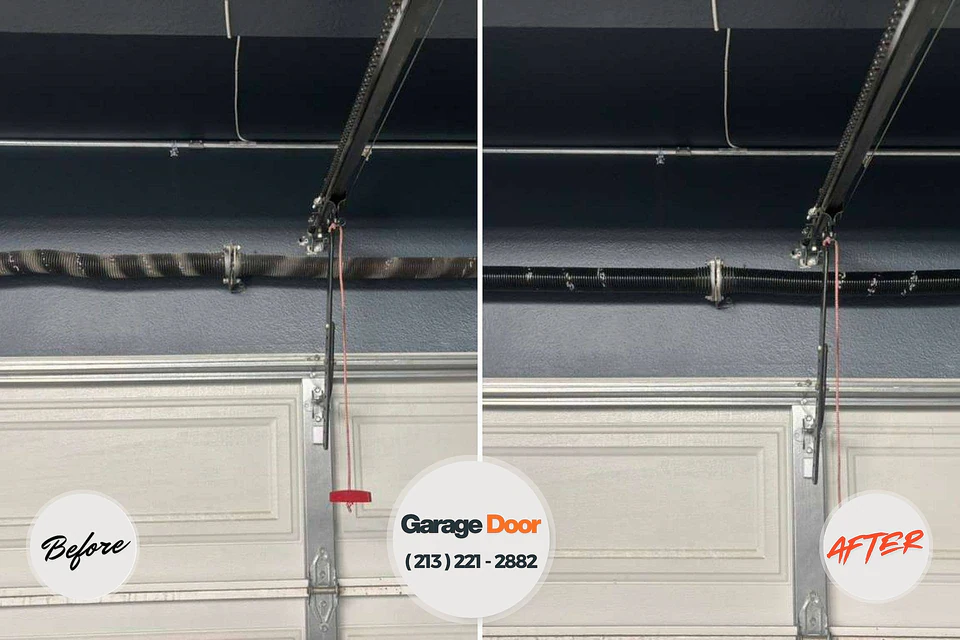 Before and after: garage door repair near me Lucama